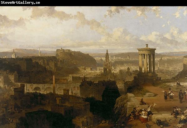 David Roberts Edinburgh from the Calton Hill